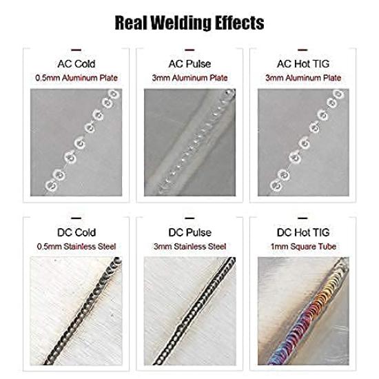 Aparat de sudura din aluminiu ANDELI 200AMP Aparat de sudura TIG Aparat de sudura AC DC Torta de sudura 100V/200V Clod/TIG TIG-250PLS (Aluminiu inclus)