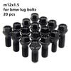 M12 X 1.5 Black Whee Bolts  for BMW 36136781150 Wheel Lug Bolt  for BMW X1 Z4 E46 E90 E39 E60 E53 325i  650Ci Hex 17mm