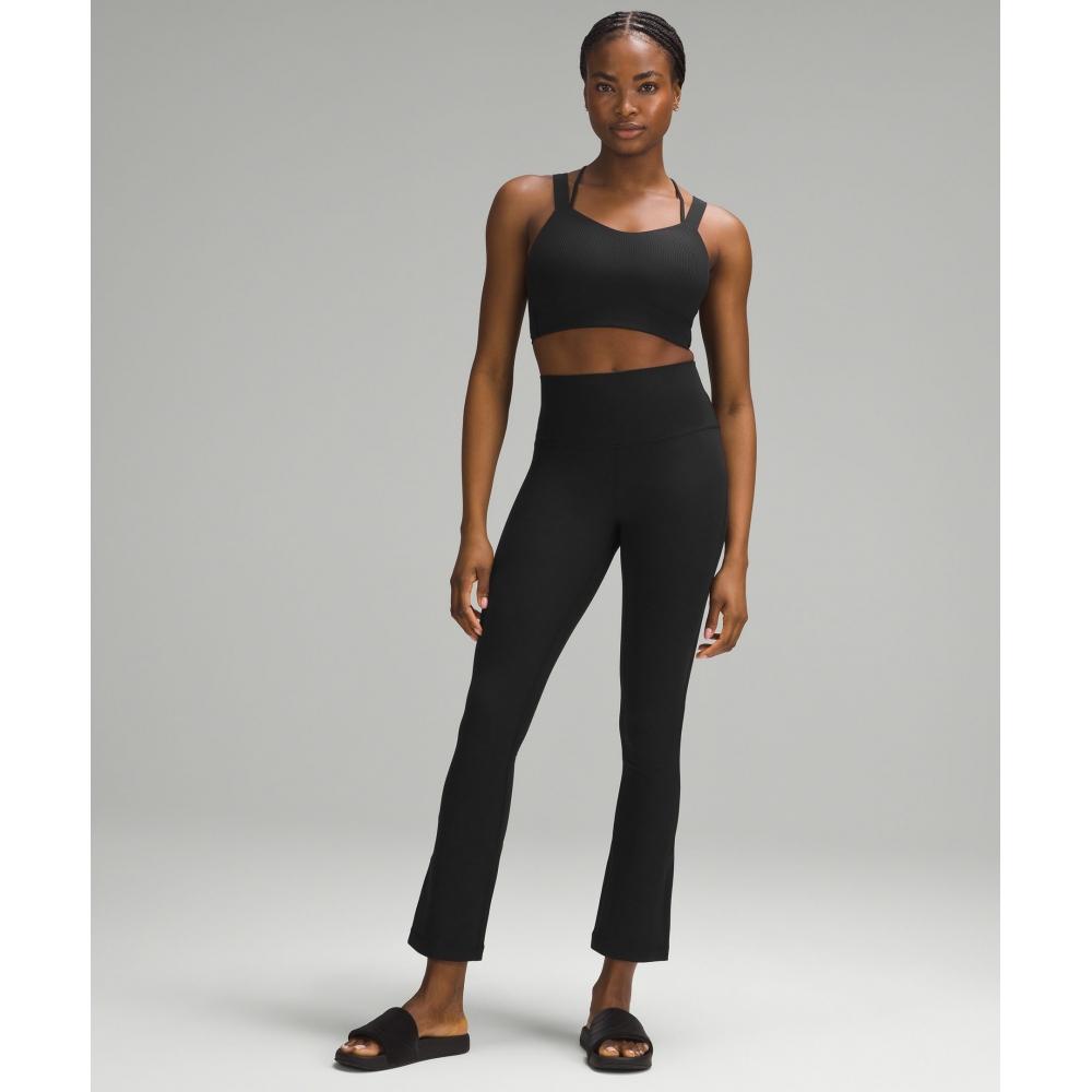 Lululemon Like A ClouD RibbeD Longline brA  Light Support  D DD Cup blAck