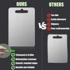 Titanium Cutting Board - Upgraded Thickened (0.08 in) Non-Deforming 100% Pure Titanium Cutting Boards with Non-Slip Pad, Food-Grade Double-Sided