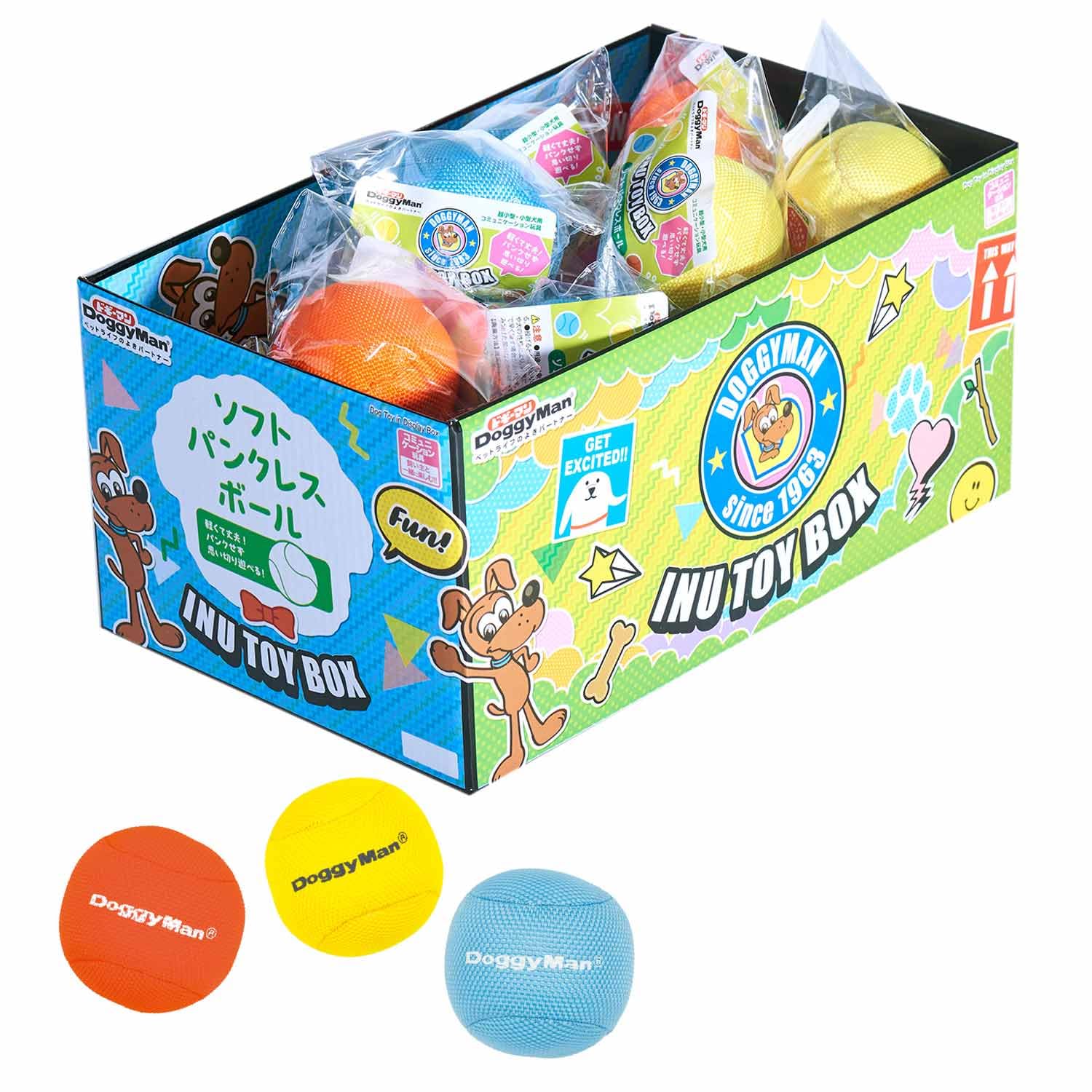 

Doggyman InuToyBox Soft Set in a Special Puncture-Resistant Balls, 18-Piece (Comes Box)