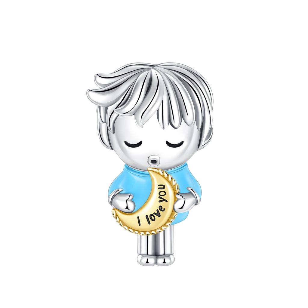 925 Silver Lovers Pendant Charms for Boys Girls Fit 4MM Hole Bracelet Necklace DIY Female Jewelry