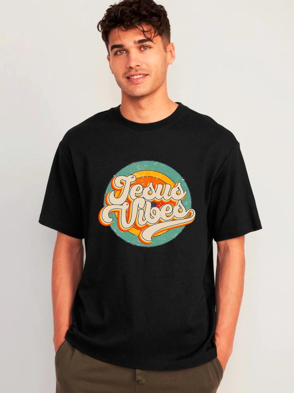 Retro Jesus Vibes T-Shirt, Christian Faith Vintage 70 s Religious Unisex Tee 2XL