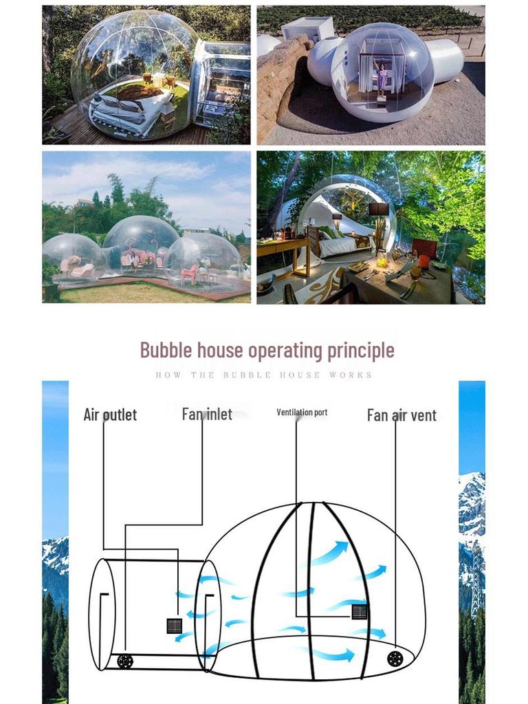 Transparent Inflatable Bubble Tent: Outdoor Starry Sky Room for Weddings, Birthdays, and Events
