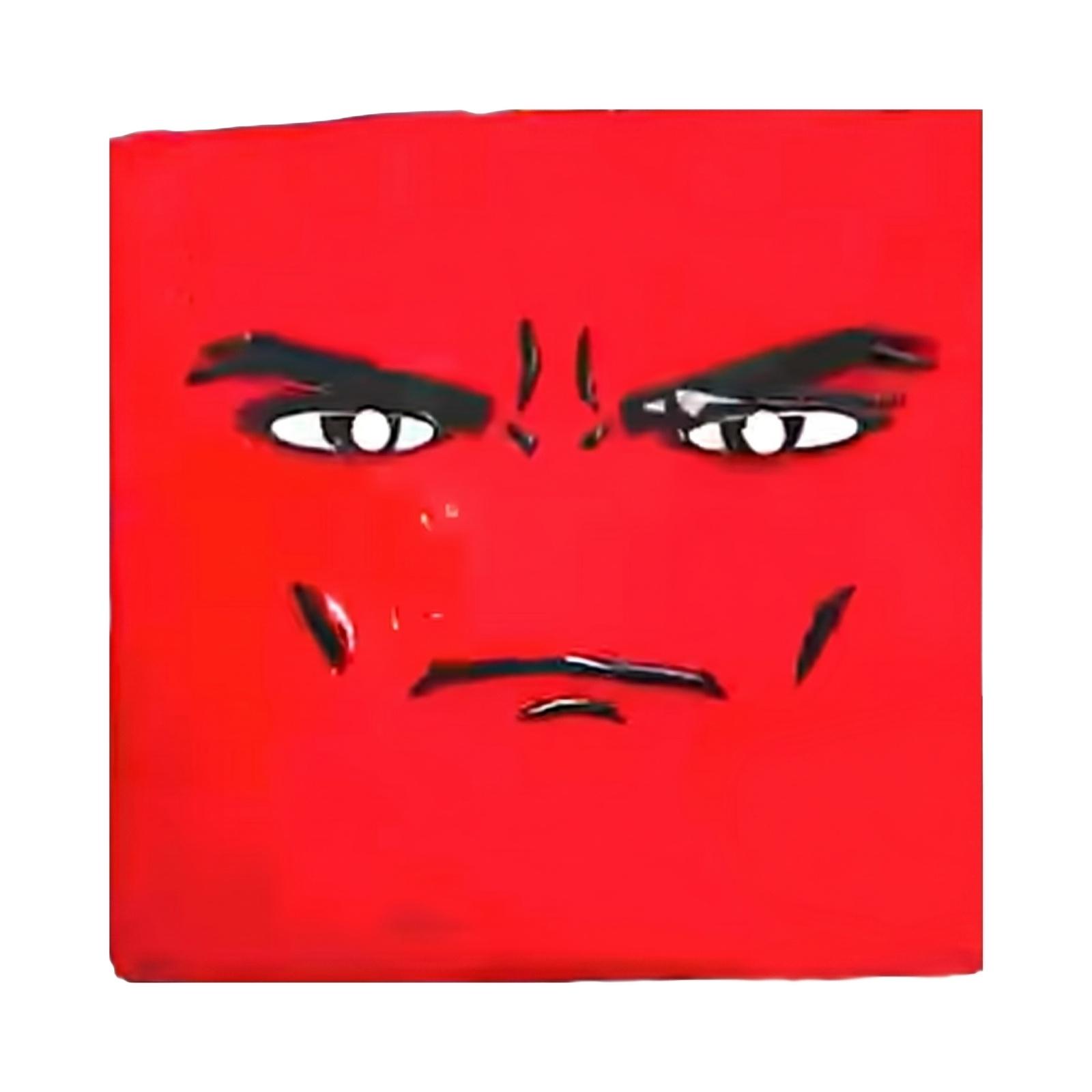 

Plush Stuffed Toy Square Shape Soft Fabric Material Decorative Facial Expression Design Collectible Plush Doll for Home Office Display one size