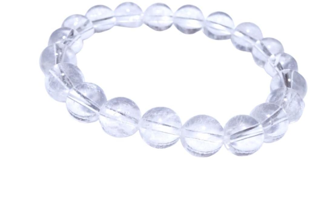 Himalayan Quartz Bracelet for Men and Women Natural for Purification and Good Luck Standard Size for (9mm-10mm Stone, Crystal, Gemstone) (Women's