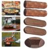 2Pcs Wooden Grill Pan Handle Anti Scald Insulated Grips Portable BBQ Plate Handle  BBQ Tool