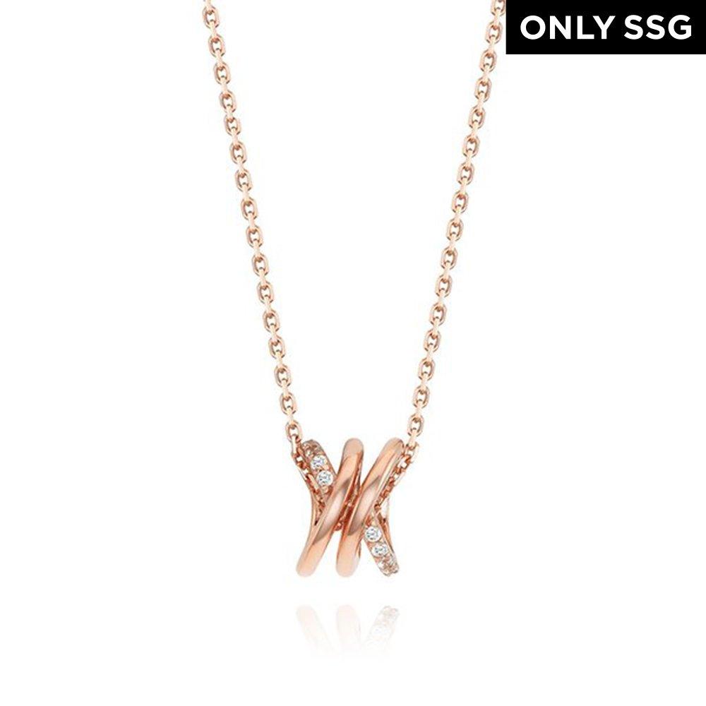 

[Stonehenge] X Ssg ] Silver Cross Twist Necklace