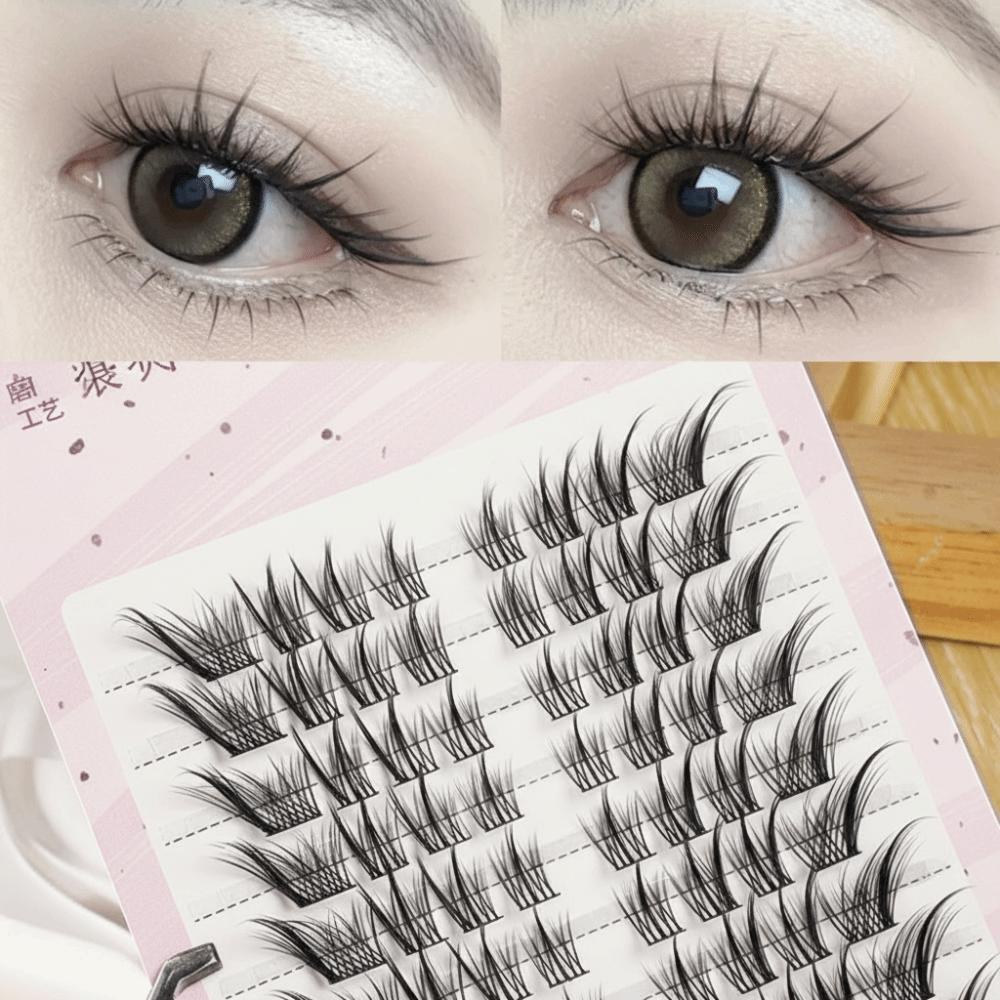 New Chinese style False Eyelashes Full Strip Fake Eyelash 3D Faux Mink Lash  Eye Lash Extension
