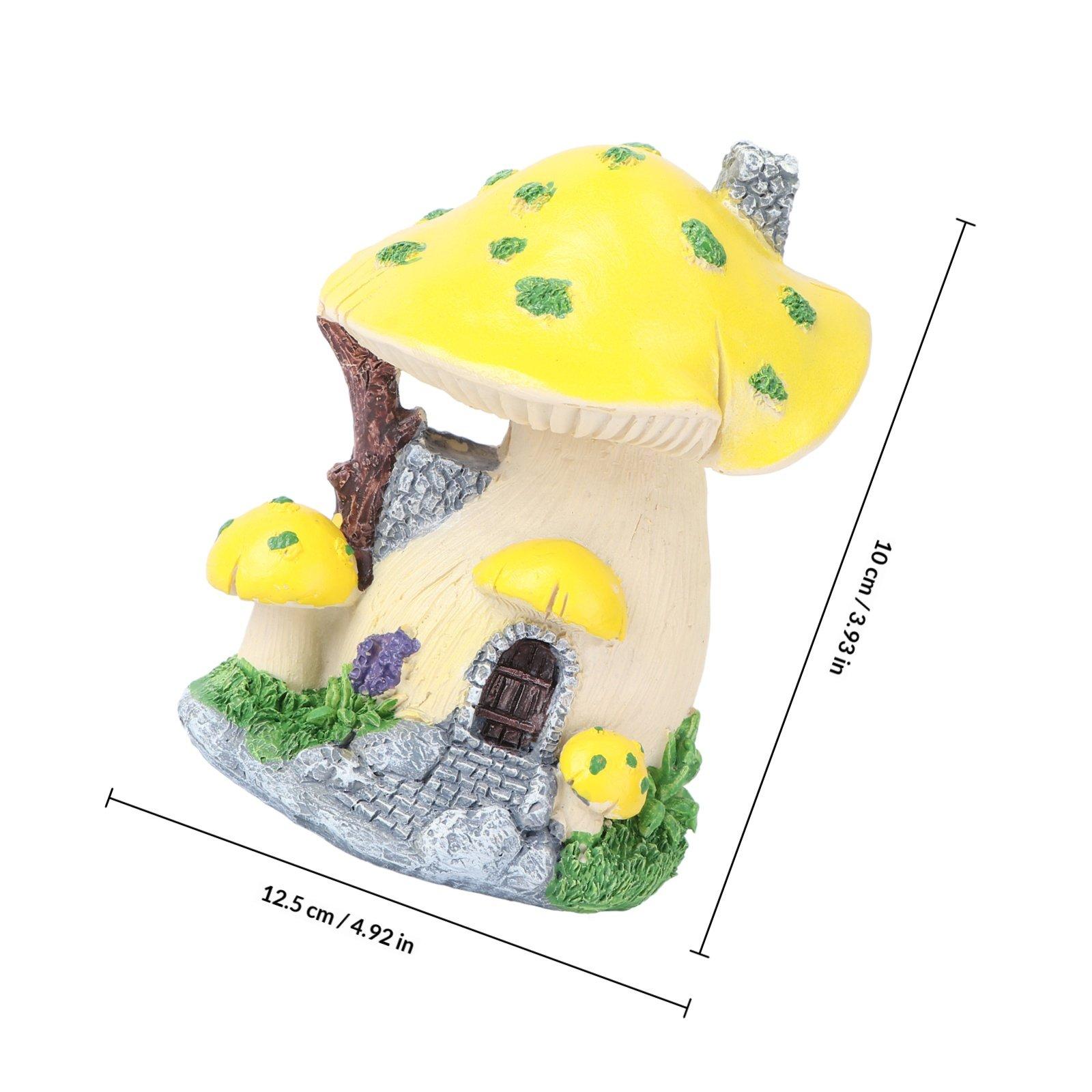 

Creative Mushroom House Miniature Landscaping Ornament Yellow Perfect for Mini Garden Fairy Garden Terrarium Bonsai Micro жёлтый