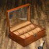 European-Style Wooden Watch Storage Box with Lock - Mechanical Watch, Bracelet & Jewelry Organizer Display