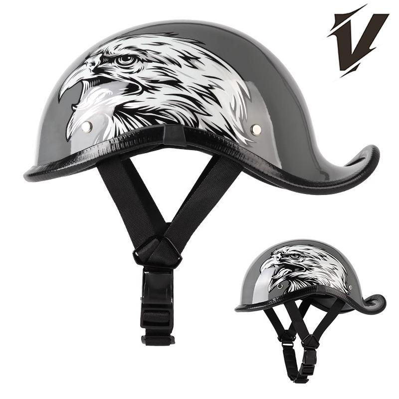 Retro Motorcycle Half Helmet Summer Half Face Unisex Helmet Motorbike Universal VintageHalf Helmet Motorcycle Helmet