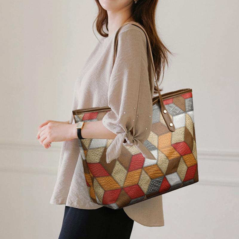 Design Vintage Pattern Handbag High-grade Material Shoulder Bag New Classic Commuter Large Capacity Shopping Totes for Women MIT