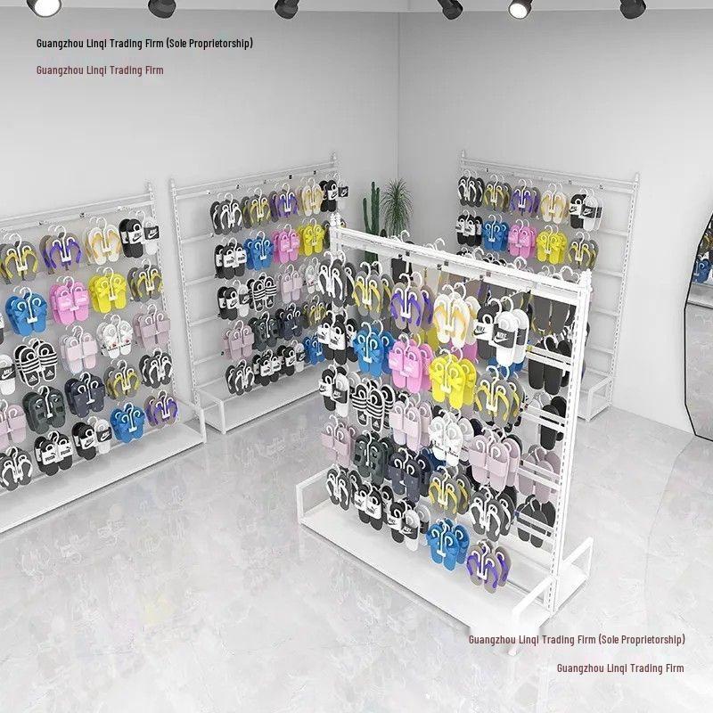 Víceúrovňový nastavitelný stojan na vystavení pantoflí a bot pro supermarkety a nákupní centra