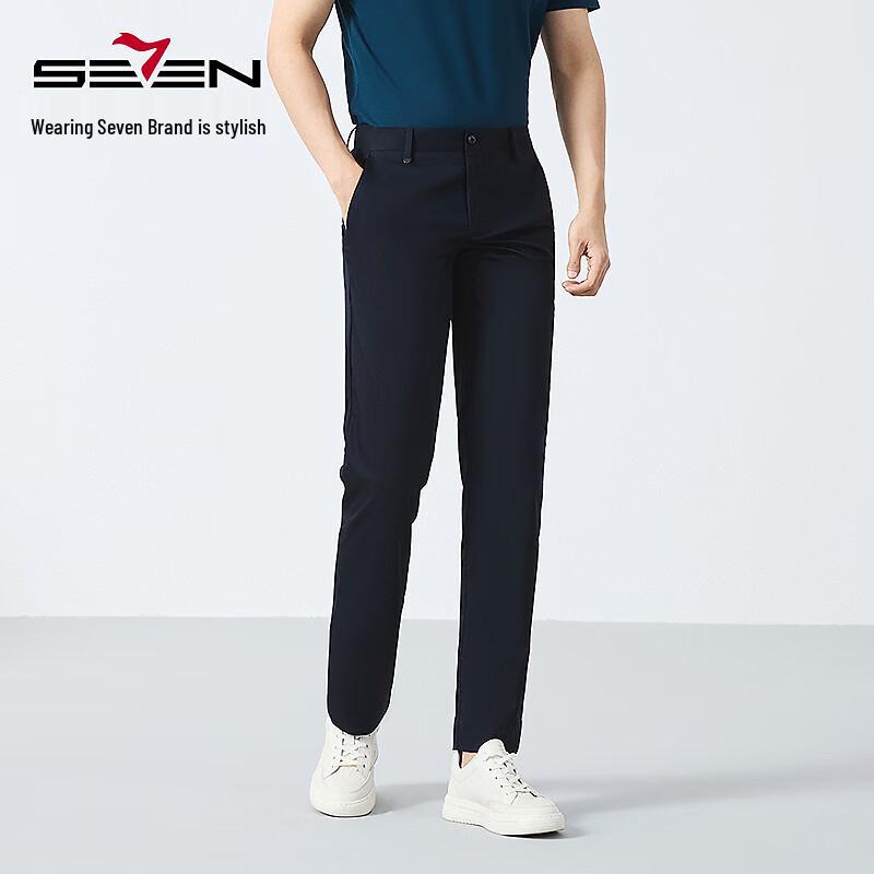 Septwolves Men's Bamboo Fiber Blend Business Casual Straight Pants