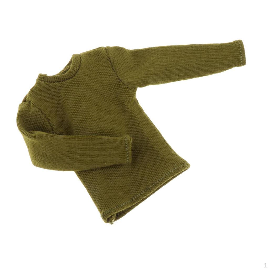 1/12 Male Long Sleeve T-Shirt Clothes for 6 Inch Doll Model Accessories