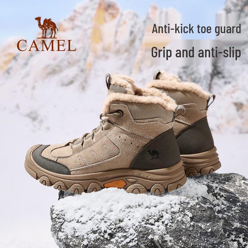 Camel Men's Winter Warm High-Top Hiking Boots