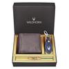 WildHorn Rakhi Gift Hamper for Brother - Classic Men's Combo/Gift Set of Leather Wallet, Keyring and Rakhi for Brother (Brown)