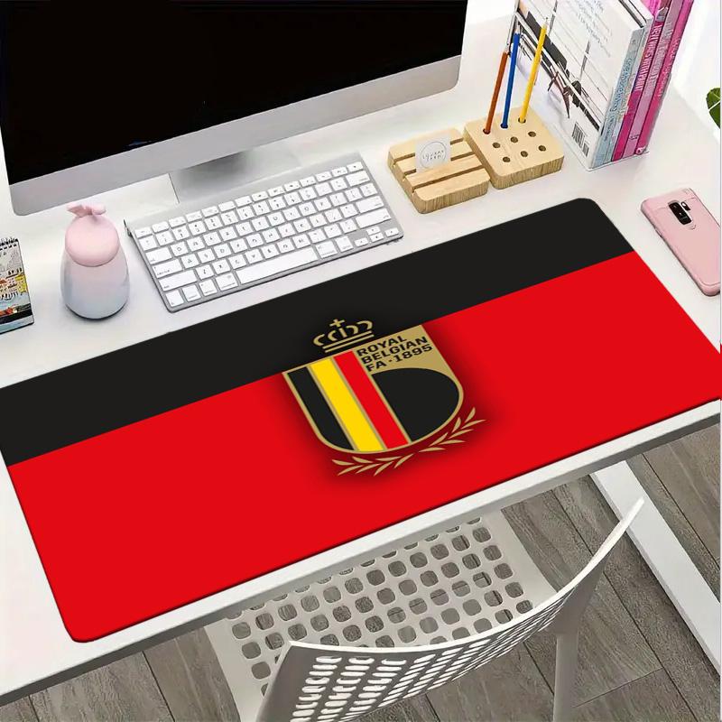 Belgian Football Association Emblem Mouse pad Mouse pad, Gaming Mouse Pad, keyboard pad, Desk Decor for computer notebook Fan Gift Birthday Gift