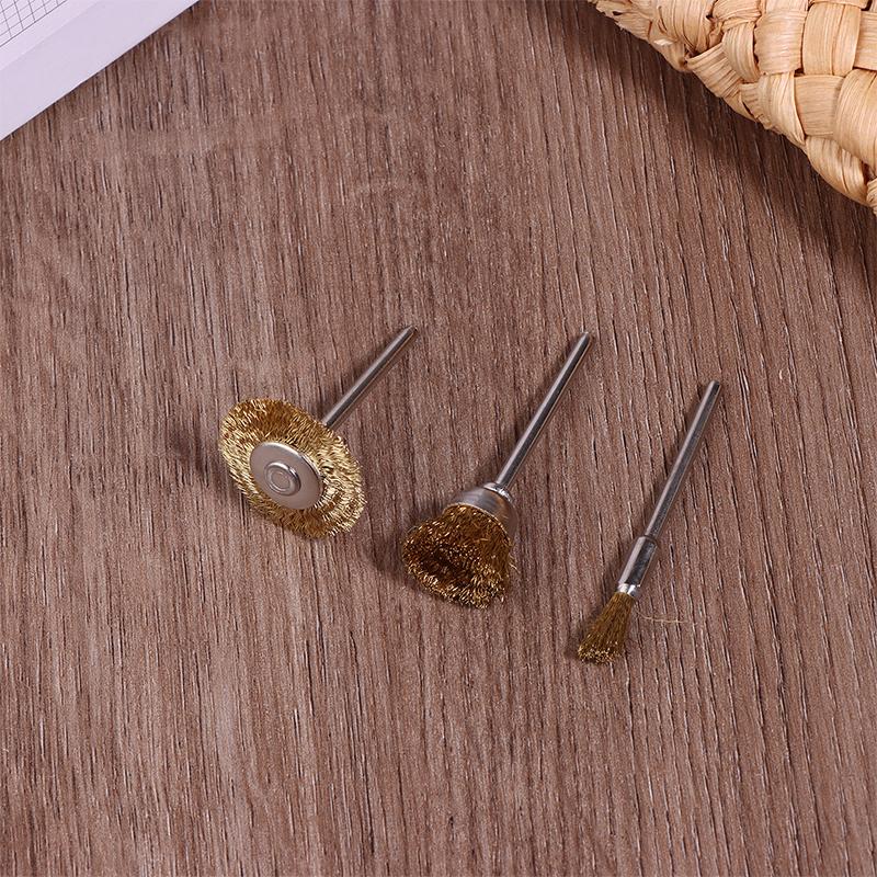 3/9/15Pcs Mini Metal Brush Set Rust Removal Cleaning Brush Polishing Wheel Brush For Grinder Rotary Electric Tool Accessories