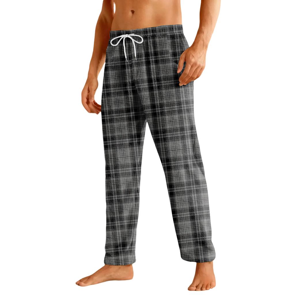Men's Home Soft Pajama Pants Drawstring With Pockets Casual Sports Pants