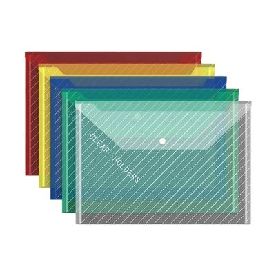 10 Pcs A4 File Folders Clear Document Bag Document Folders Paper Storage Bag Document Holders School Office Supplies