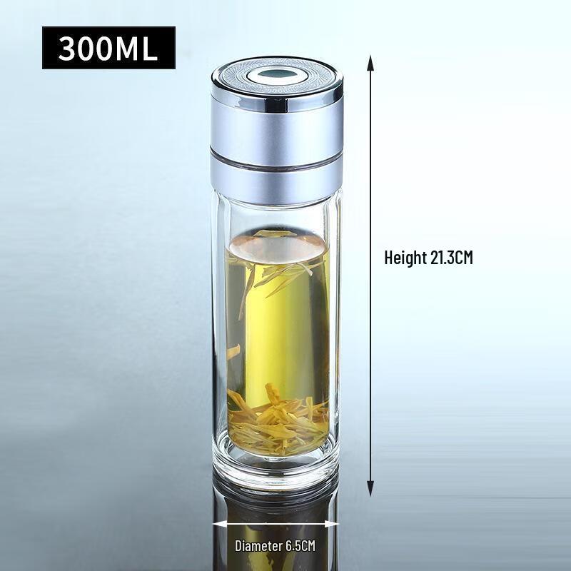 Portable Double-Layer Glass Tea Infuser Cup