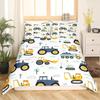 Automobile Construction Vehicle Duvet Set Bedding Set For Bedroom Three-Piece Set