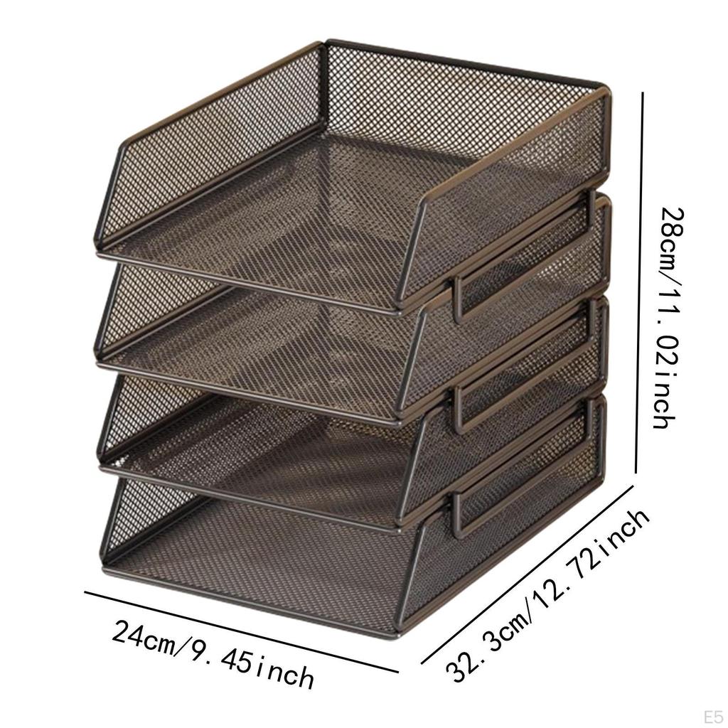 Desk Organizer File Holder Office Newspaper files Shelves Rack Letters Desktop Shelf
