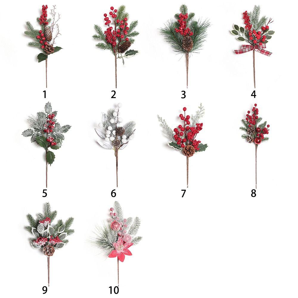 Home Decoration Simulation Red Berries DIY Accessories Christmas Cuttings  New Year