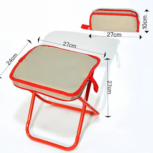 Portable Camping Stool with Oxford Fabric – Ultralight Folding Seat for Hiking, Fishing & Outdoor Travel  Pencil Bag Stool