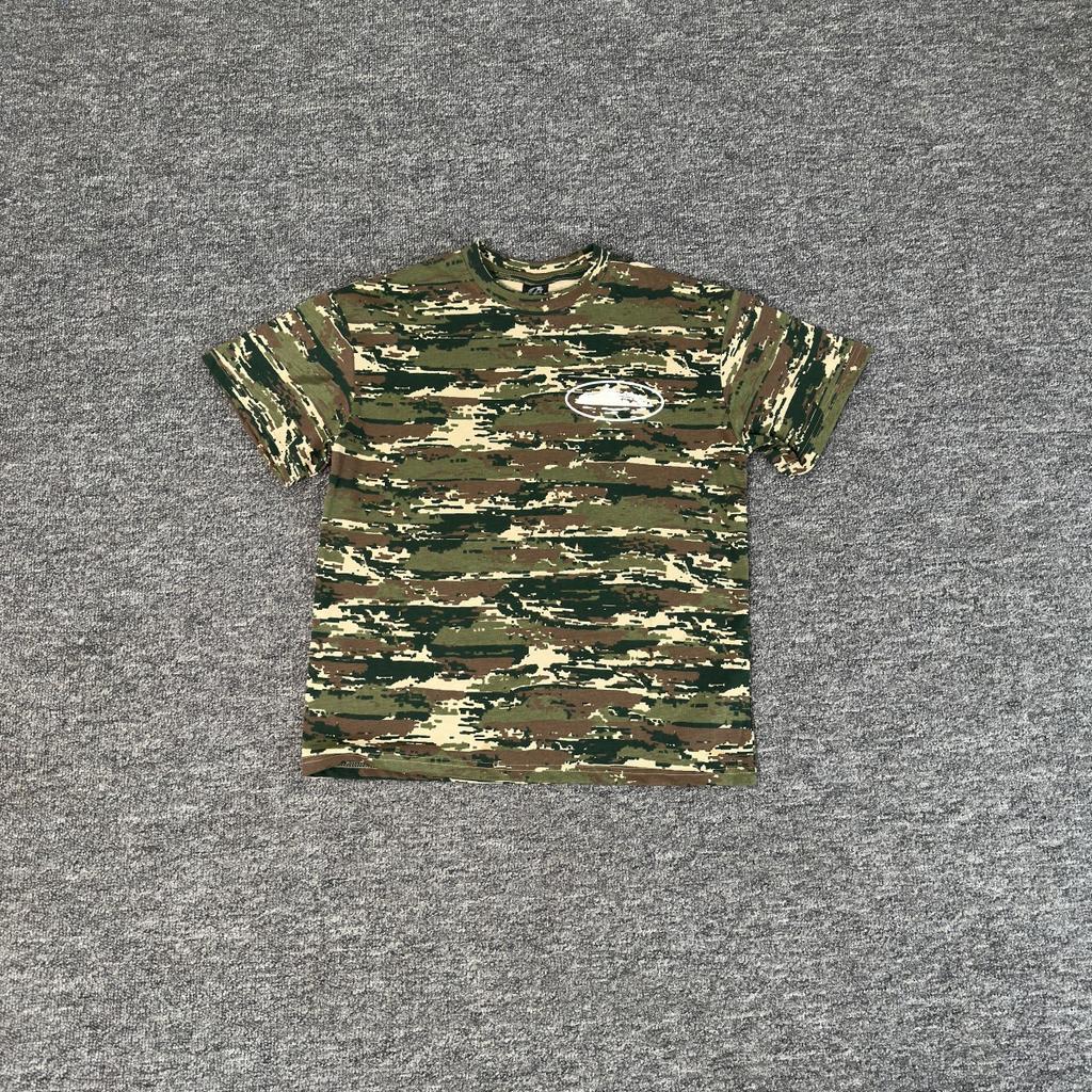 Grenzüberschreitendes trendiges corteiz Alcatraz Camouflage-Print Kurzarm-T-Shirt, lockeres Rundhals-Sommer-Freizeitoberteil für Männer und Frauen