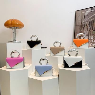 New Handbag Beautiful and Personalized Summer Fashion Niche Design Contrasting Color Casual Women's One-shoulder Small Square Bag