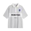 Li Ning X Disney Collaboration Monsters University Series Letter Color Block Comfortable Versatile Loose Short Sleeve Polo Shirt APLU147-2
