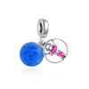 925 Silver Plated Turtle Fish Pendant Charm with Ship Star Bead for Pan Thin Bracelet Jewelry Gift