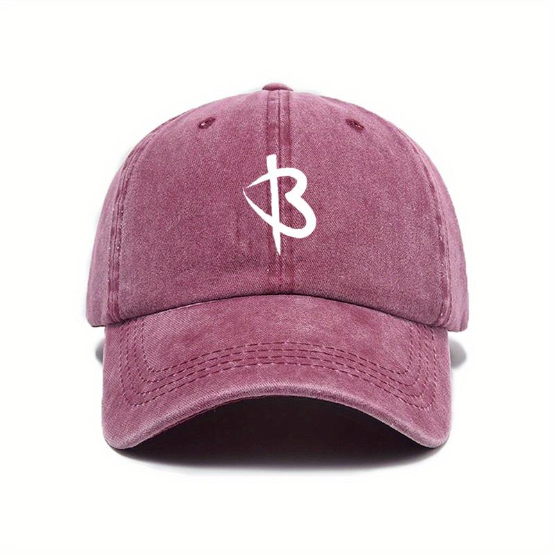 

Casual Retro Distressed Adult Hat for Men and Women Couples Curved Brim Peaked Cap Solid Color Washed Baseball Hat красный