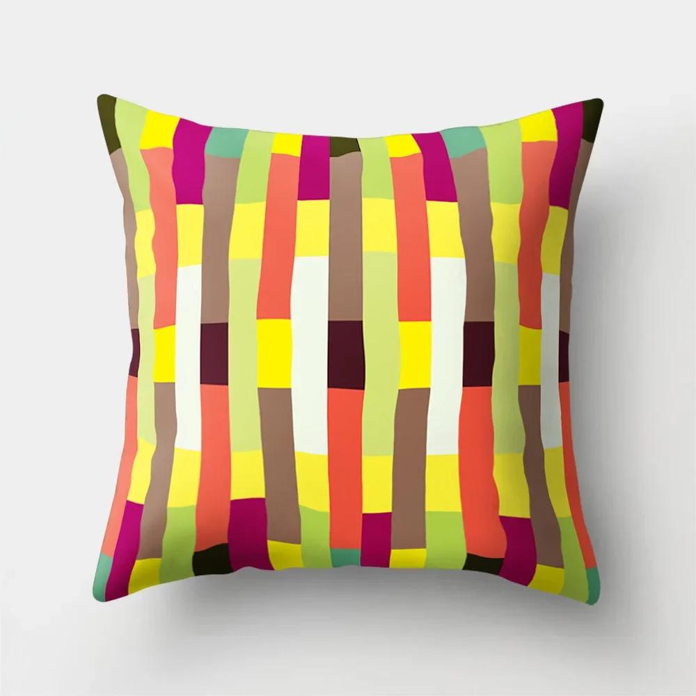 Mode Kissenbezug Cartoon Funda Cojin Sonnenaufgang Überwurfkissen für Schlafzimmer Regenbogen Kissenbezug Housse De Coussin Hogar