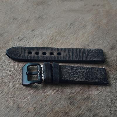

Handmade Cow Leather Watch Strap 18mm 20mm 22mm 24mm Vintage Watch Band Replacement Wristband Handmade Stitching Watchband 24mm чорний