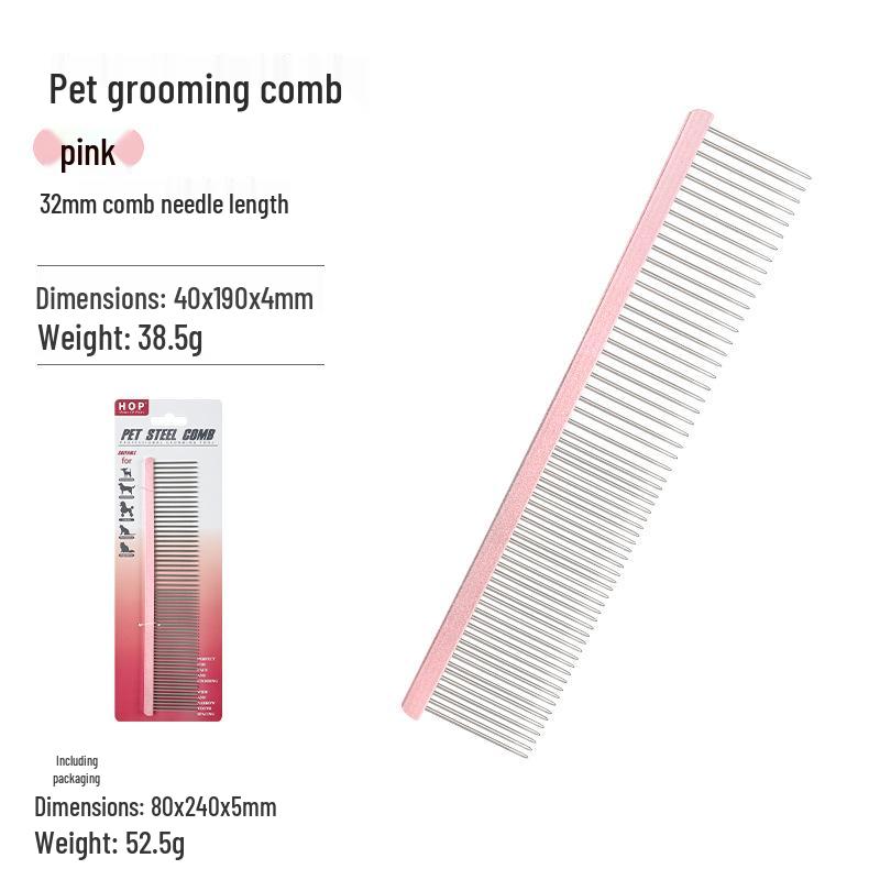 Grzebień stalowy dla zwierząt do usuwania kołtunów i pcheł - Gęsty grzebień dla psów i kotów
