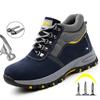 High Quality Winter Boots Men Steel Toe Cap Safety Boots Work Shoes Men Puncture-Proof Work Boots Plush Warm Safety Shoes Boots