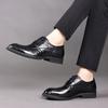 Men'S Leather Shoes Business Dress First Layer Sheepskin Men'S Shoes British Style Casual Shoes Groom Wedding Shoes Genuine Leather