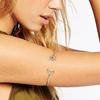 7 Stück/Set Böhmischer Stil Offenes Design Armreifen Metall Armbänder Verstellbar Stapelbar Arm Galvanisiert