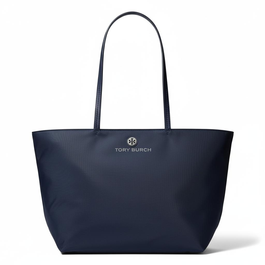 

Tory Burch Logo Nylon Tote Bag Women Tote Bags Navy 166469-405 Basic Set (Bag+Dust Bag)