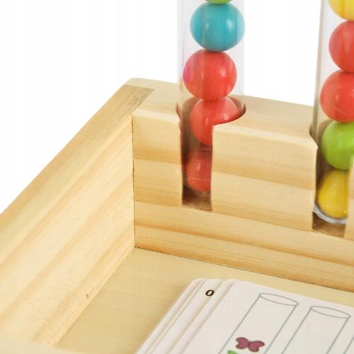 Układanka Edukacyjna Drewniana Sorter Montessori Nauka Liczenia Kolorów
