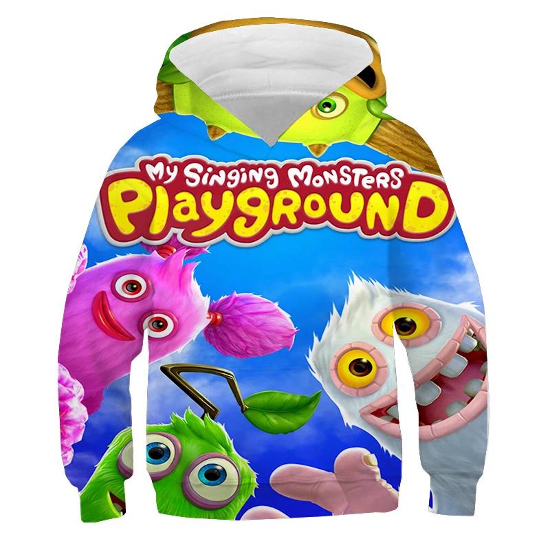 Kids Clothes My Singing Monsters Print Hoodie Girls Cartoon Casual Sweatshirts Children's Clothing Autumn Boys Hoody Pullover