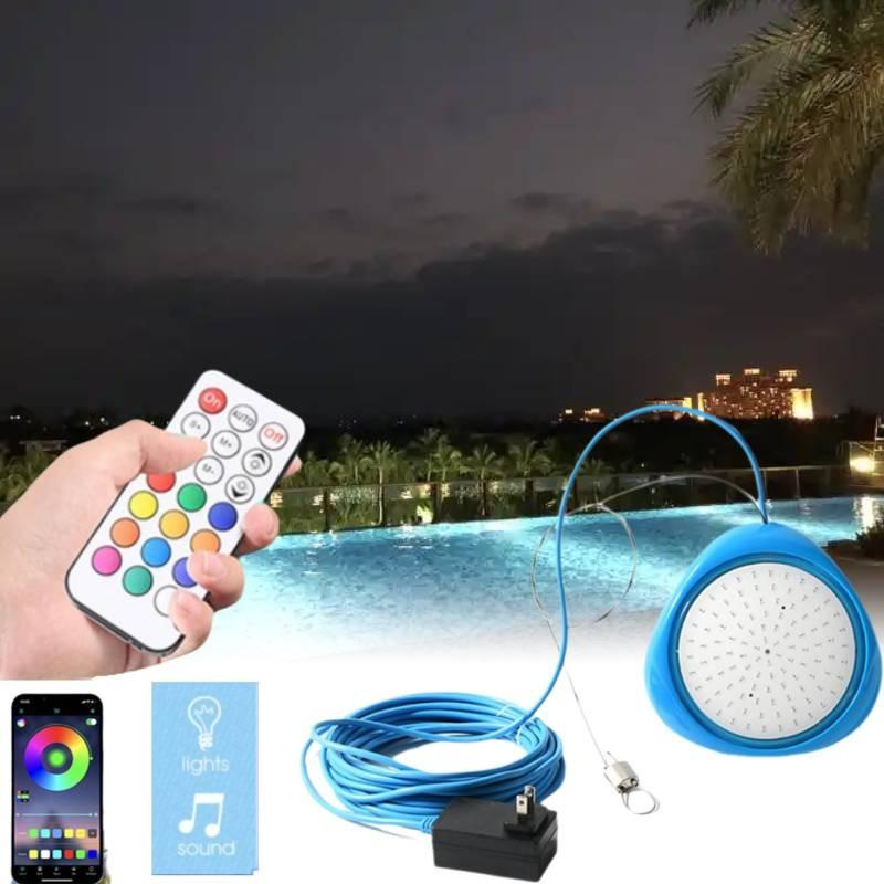 Vielseitige Bluetooth-App-gesteuerte LED-Poolleuchte mit beeindruckender Mehrfarbenbeleuchtung für jeden Pool