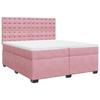 Maison Exclusive - Sommier à lattes de lit avec matelas Rose 200x200 cm Velours