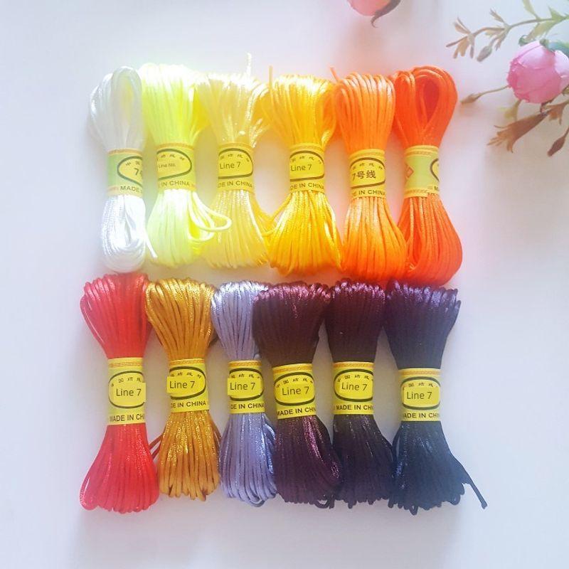 Chinese Knot Wire Line 7 12 Color Suit South Korean Silk DIY Hand Strap Braid Wire Red Rope Hand Silver Carp Ornament