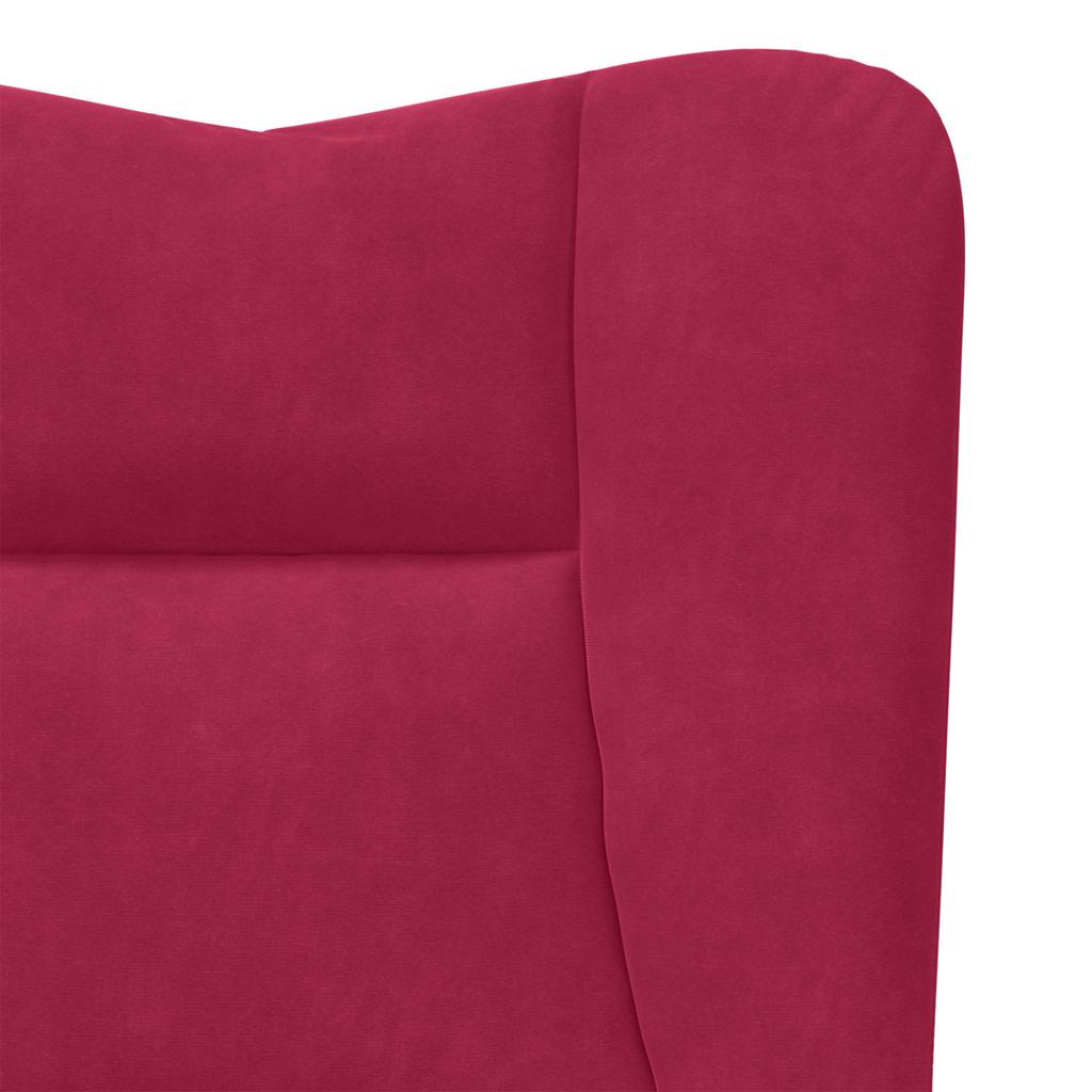 Armchair Wine Red 63 X 67 X 94 Cm Velvet