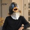 Bequemes Ganzkörperkostüm Lustige Fischkopfmaske, Realistisches Latex-Karpfen-Cosplay-Requisit, Tierische hochgradig simulierte Maske für Party-Streich, Scherz